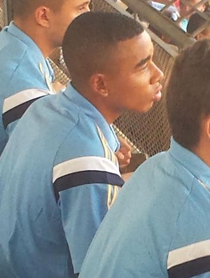 Da torcida, Gabriel Jesus vibra com o Palmeiras e retribui o carinho dos fãs