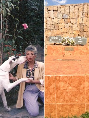 Nilza Soares enterrou 12 cães em cemitério de animais, em Campinas (Foto: Arquivo Pessoal / Nilza Soares)