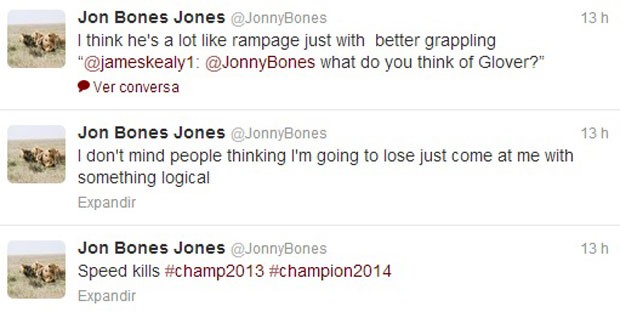 twitter do Jon Jones MMA ufc (Foto: Reprodução)