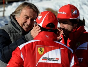 Luca di Montezemolo e Felipe Massa em evento da Ferrari no início do ano (Foto: AFP)