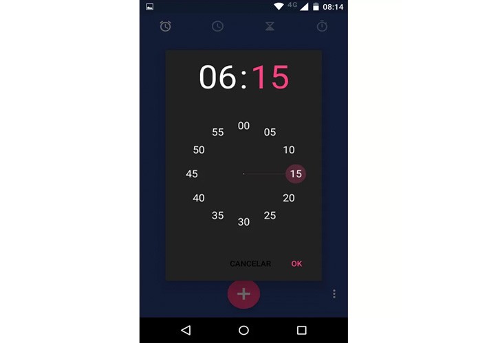 Tela para escolha da hora do despertador do Moto X (Foto: Reprodução)