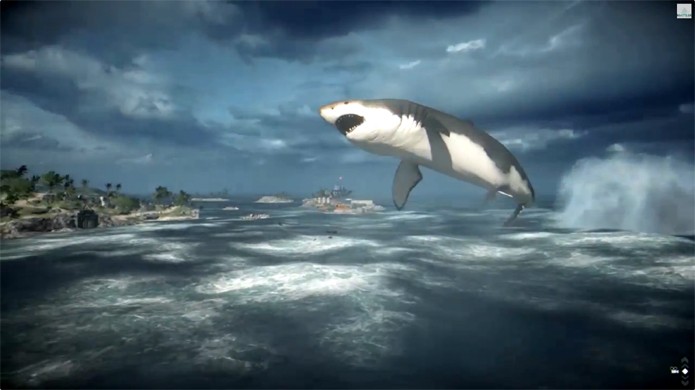 Ficar embaixo do Megalodon é como ser esmagado por um prédio repleto de explosivos (Foto: Reprodução)