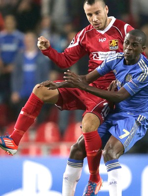 Ramires na partida do Chelsea contra o Nordsjælland (Foto: AFP)