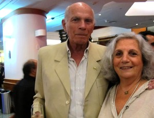 Amaury Pasos com sua esposa no prêmio Brasil Olímpico (Foto: Divulgação)