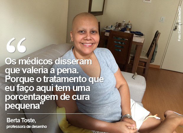 Berta Toste busca arrecadas R$ 500 mil em doações para passar por tratamento no exterior. (Foto: Cristina Boeckel/ G1)