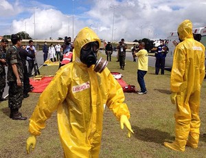 simulação ataque químico arena pernambuco (Foto: Marjones Pinheiro/TV Globo)