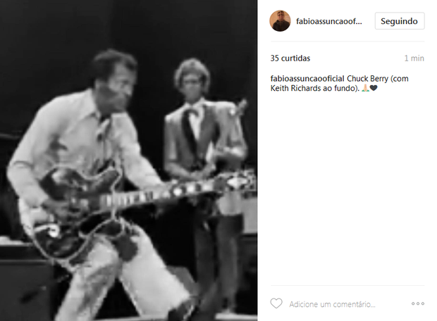 Fábio Assunção homenageia Chuck Berry (Foto: Reprodução/Instagram)
