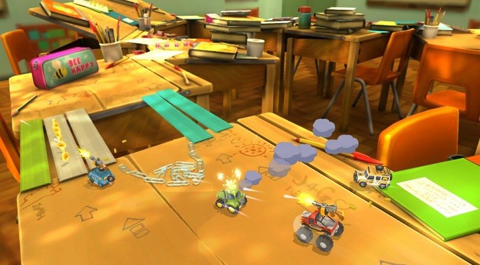 Toybox Turbos, sucessor espiritual de Micro Machines, foi anunciado pela Codemasters. (Foto: Divulgação)