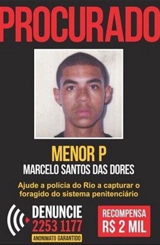 Traficante suspeito de torturar jorgador do Vasco tem recompensa de R$ 2 mil (Foto: Reproduo / Disque Denncia)