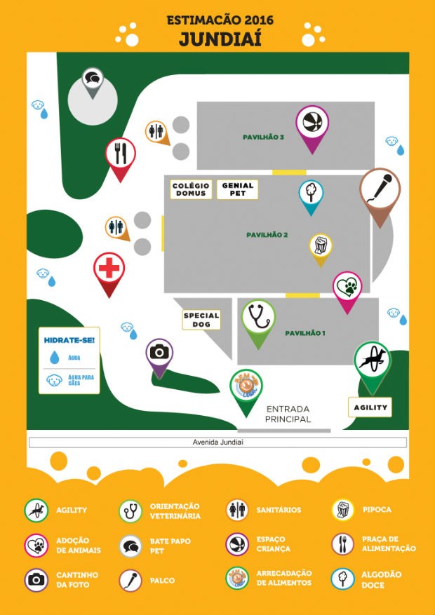 Confira o mapa do evento, que será realizado no Parque da Uva (Foto: Divulgação)
