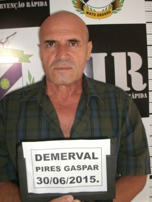Demerval foi preso nesta segunda-feira (Foto: Polícia Civil/ Campo Novo do Parecis-MT)