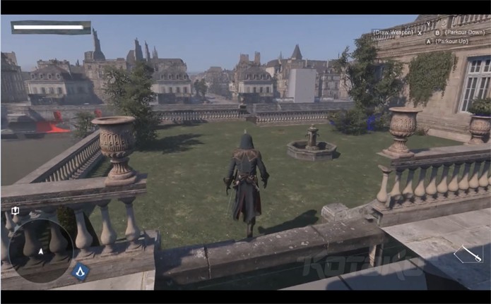 Praça vazia e pouco detalhada indica que o jogo ainda está no início do desenvolvimento (Foto: Kotaku)