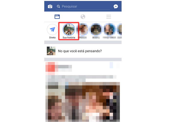 Localize a sua Storie no app do Facebook