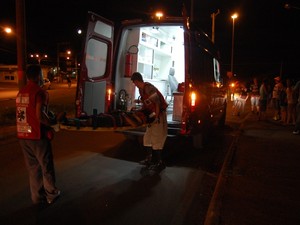 Jovem foi levado para hospital e segue na UTI (Foto: Diário Caçadorense/Divulgação)