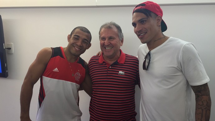 Guerrero, Zico e José Aldo (Foto: Cadu Machado/Master Sports & Mkt)