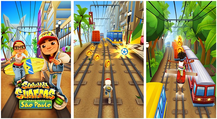 Subway Surfers recebeu uma atualização com o novo cenário na cidade de São Paulo (Foto: Divulgação/Windows Phone Store)