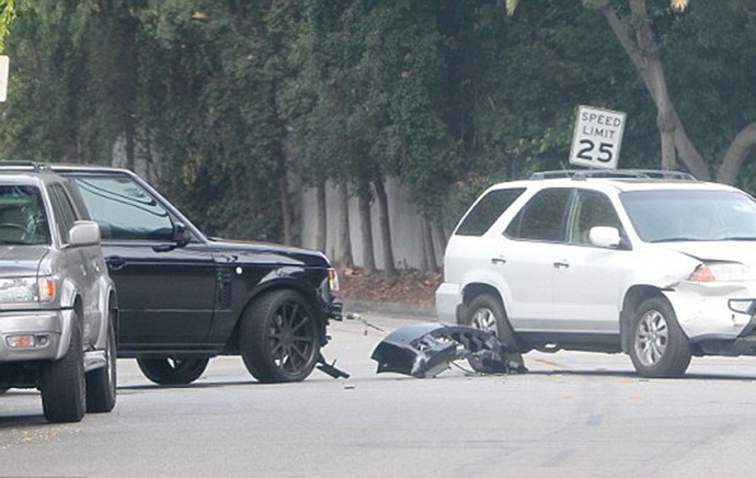 Beckham acidente de carro (Foto: Splash News)