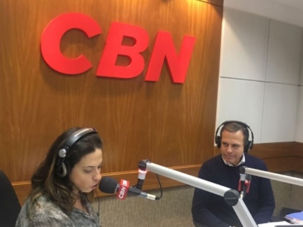 João Doria em entrevista na rádio CBN nesta segunda (Foto: Gabriela Gonçalves/CBN)