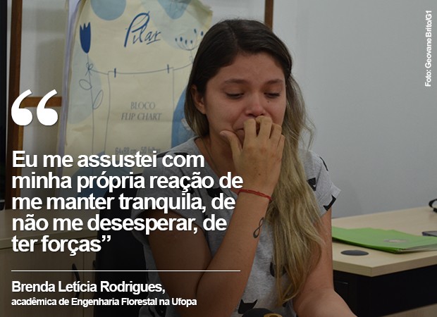 ‘Não me desesperei’, diz universitária que ficou 16h perdida na floresta (Foto: Geovane Brito/G1)