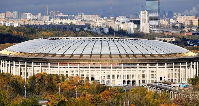 estádio de Luzhniki, onde será a partida do Lokomotiv (Foto: AFP) estádio de Luzhniki, onde será a partida do Lokomotiv (Foto: AFP)