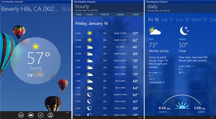 The Weather Channel é um aplicativo de previsão de tempo para Windows Phone (Foto: Divulgação/Windows Phone Store)