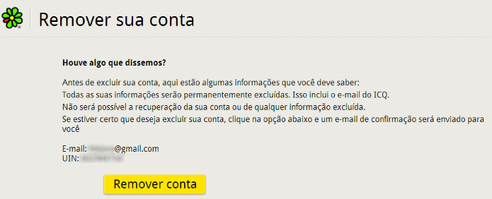Apagando conta no ICQ (Foto: Reprodução/Helito Bijora)