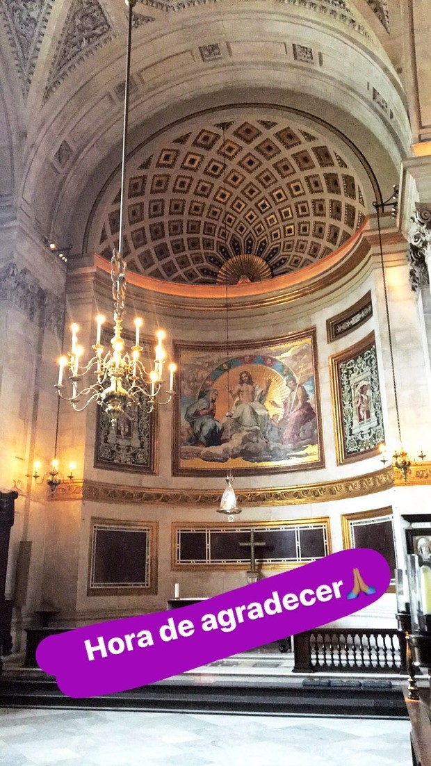 Foto postada por Ludmila Dayer da Catedral de São Paulo, em Londres (Foto: Reprodução / Instagram)