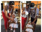 Ellen Cardoso posta foto ao lado de Naldo e da filha do casal