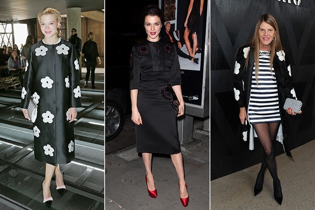 Famosas com look Prada - Lea Seydoux, Rachel Weisz e Anna Dello Russo (Foto: Getty Images)