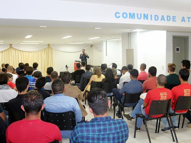 Culto na sede da &#39;Comunidade Athos&#39;, igreja inclusive no Conic, no centro de Brasília (Foto: Arquivo Pessoal)