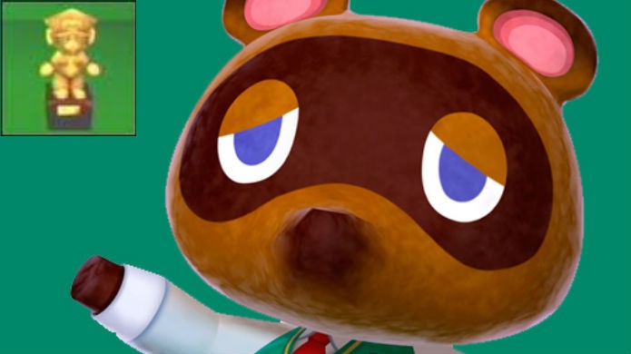 Mario é um troféu vendido por Tom Nook em Animal Crossing (Foto: Reprodução / Thomas Schulze)