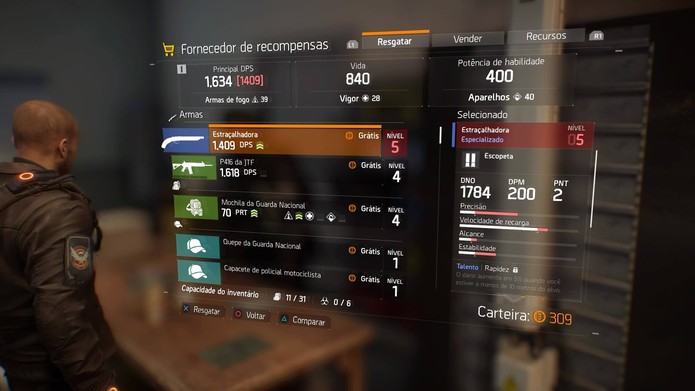 Colete as recompensas na base da Division (Foto: Reprodução/Felipe Vinha)