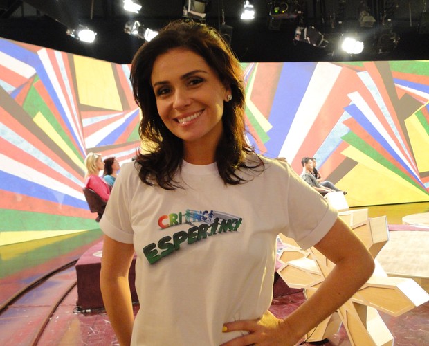 Giovanna Antonelli participa de gravação do Criança Esperança (Foto: Encontro com Fátima Bernardes/TV Globo)