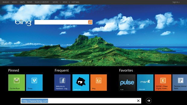 Navegador Internet Explorer 10, da Microsoft. (Foto: Divulgação/Microsoft)