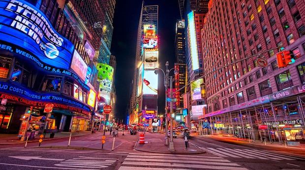 Times Square, em Nova York: segredos que os turistas ignoram porque estão ocupados demais em fazer fotos (Foto: Dimitrios Kambouris/Getty Images)