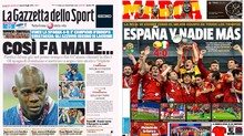 Jornais espanhóis vibram com Espanha, e Itália chora derrota (Editoria de Arte/Globoesporte.com)