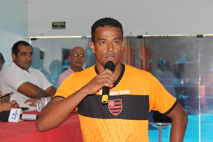 Marcelo Macêdo, atacante Flamengo-PI (Foto: Josiel Martins/GloboEsporte.com)