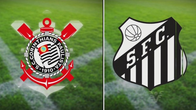 Corinthians e Santos (Foto: Reprodução/TV Tribuna)