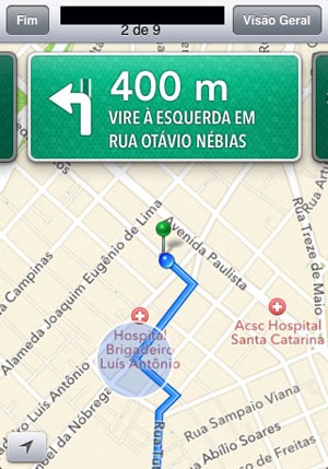 GPS do Apple Maps (Foto: Reprodução)