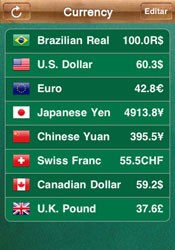 Conversor de Moedas para iOS suporta moedas de mais de 115 países e regiões. (Foto: Reprodução)