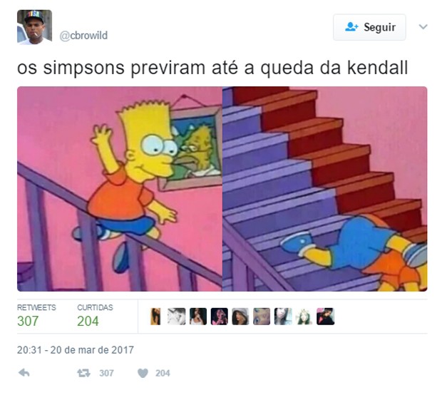 Bart caindo deals da escada