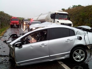 Sete pessoas morreram em acidente entre três carros em Soledade (Foto: Rádio Soledade AM 1550)