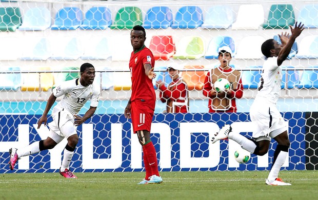 Odger comemora gol da gana contra portugal sub-20 (Foto: Agência AP)