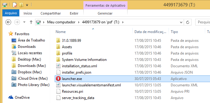Executando o navegador direto do pen drive (Foto: Reprodução/Helito Bijora)