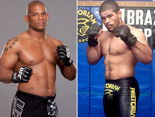 Hector Lombard e Rousimar Toquinho, UFC (Foto: Editoria de Arte / Globoesporte.com)