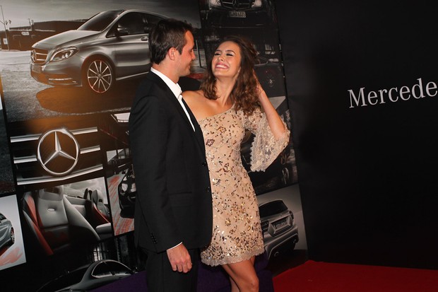 Amanda Richter e Max Fercondini em evento em São Paulo (Foto: Manuela Scarpa / Foto Rio News)