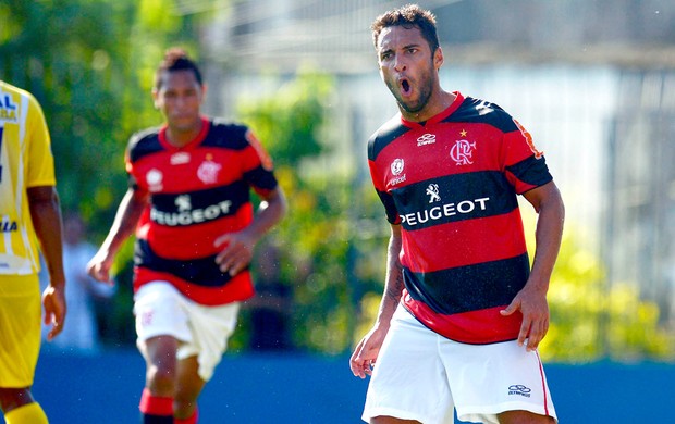 Ibson comemora gol do Flamengo contra o Madureira (Foto: Alexandre Loureiro / VIPCOMM)