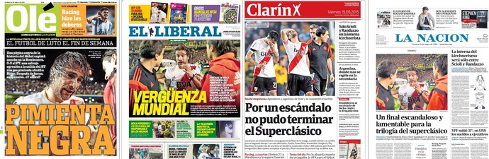 Capas jornais Argentina (Foto: Reprodução)