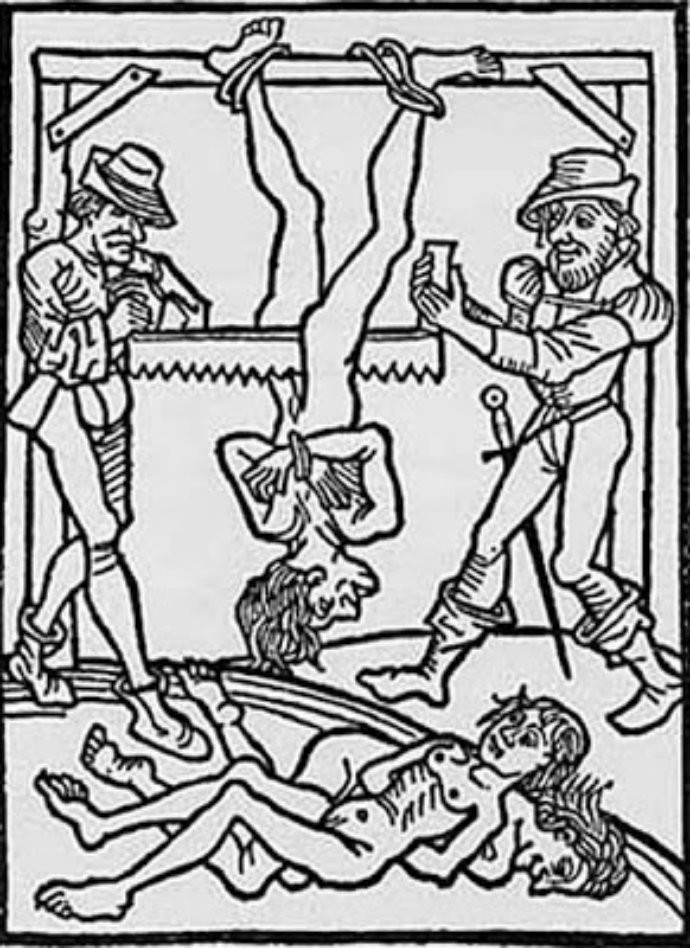 Люди были распилены пополам в средние века (Фото: Репродукция)