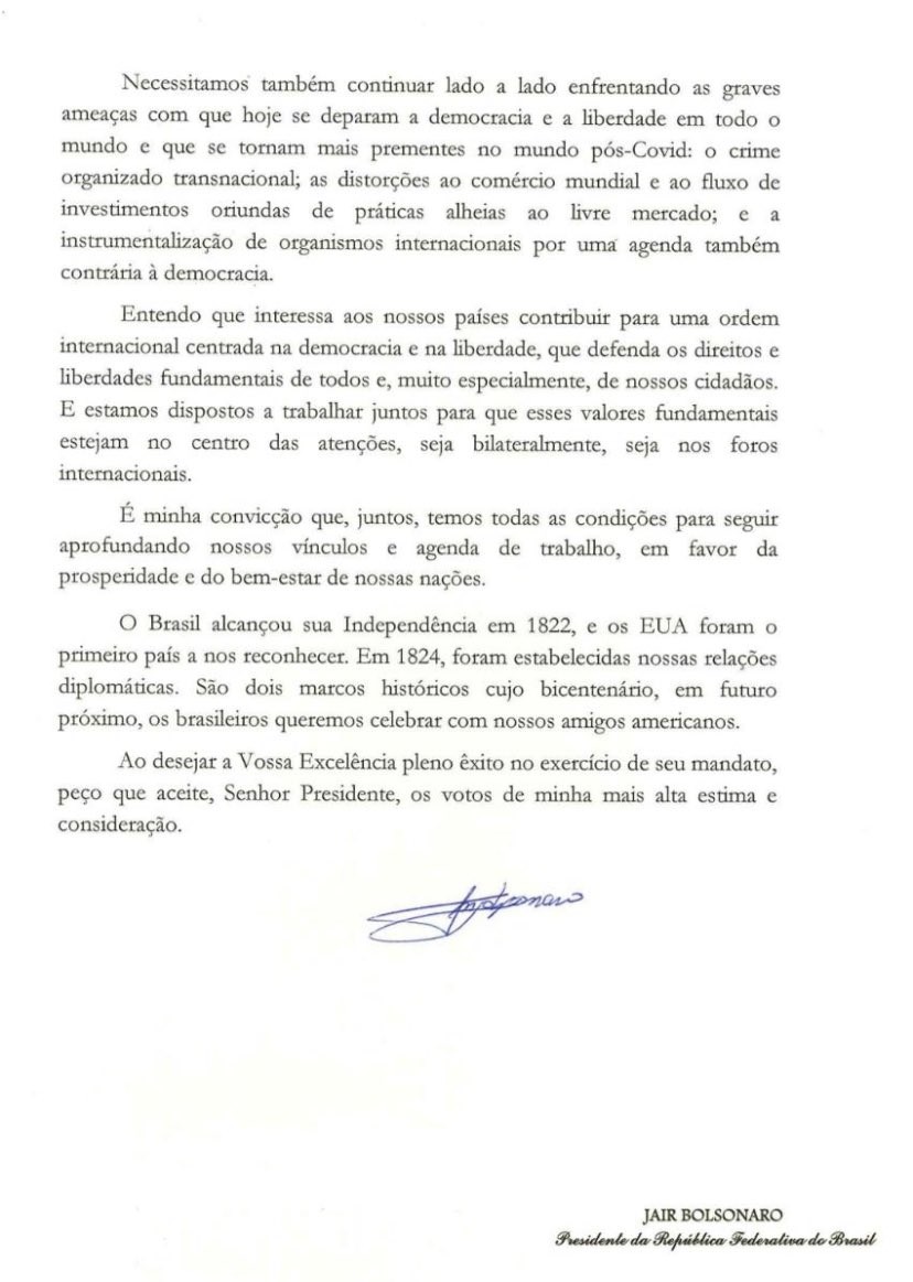 carta-bolsonaro-biden3 (Foto: Reprodução/Twitter)